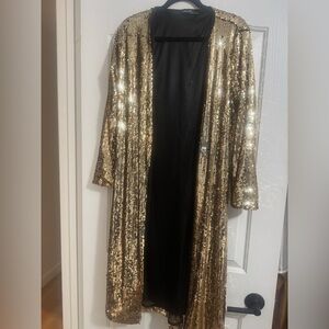 Vici Gold Sequin duster Jacket